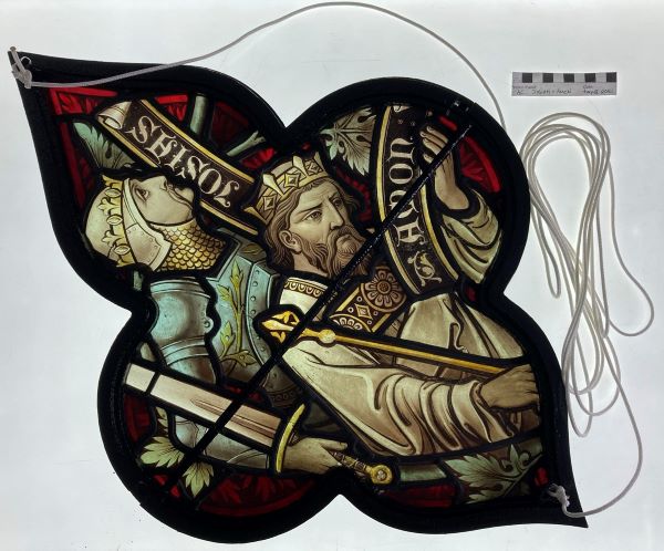 panel after conservation, in transmitted light