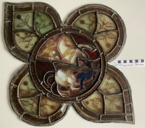 panel before conservation, in reflected light