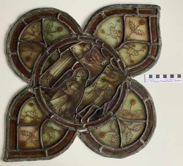 panel before conservation, in reflected light