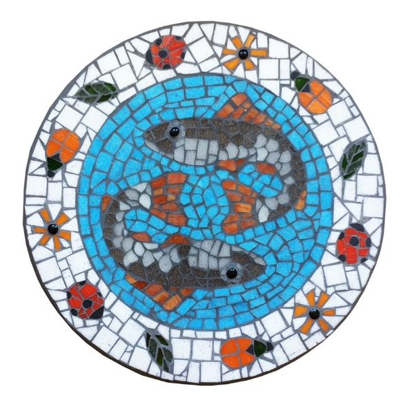 Fish mosaic roundel