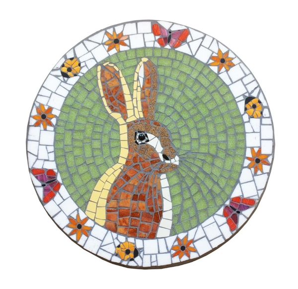 Hare mosaic roundel