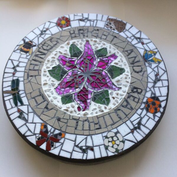 Pink mosaic detail