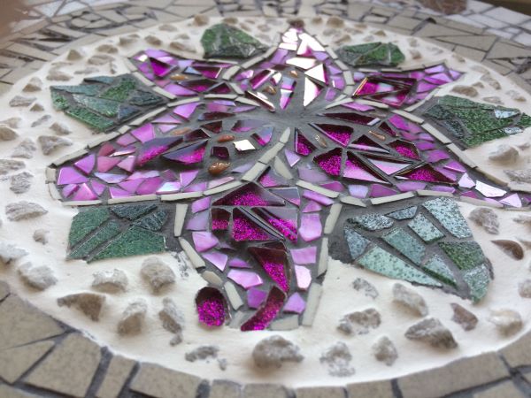 Pink mosaic detail