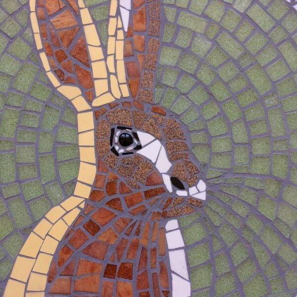 Hare mosaic detail