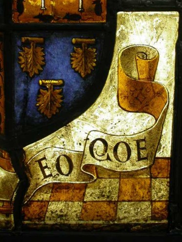 V&A panel during conservation - detail