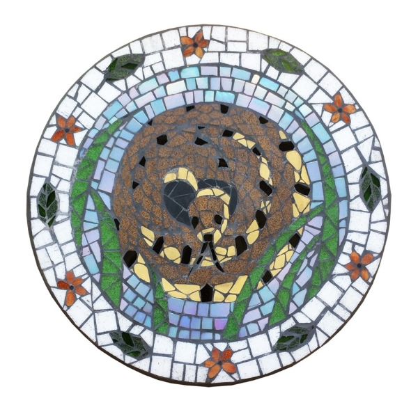 Snake mosaic roundel