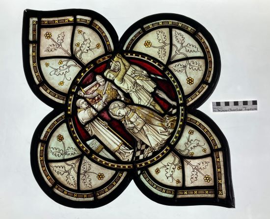 panel after conservation, in transmitted light