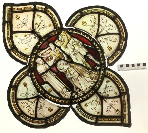 panel before conservation, in transmitted light