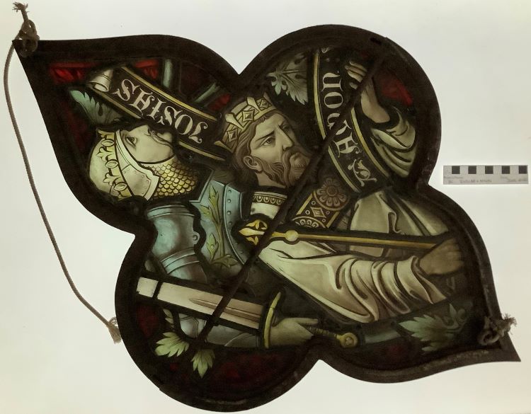 panel before conservation, in transmitted light